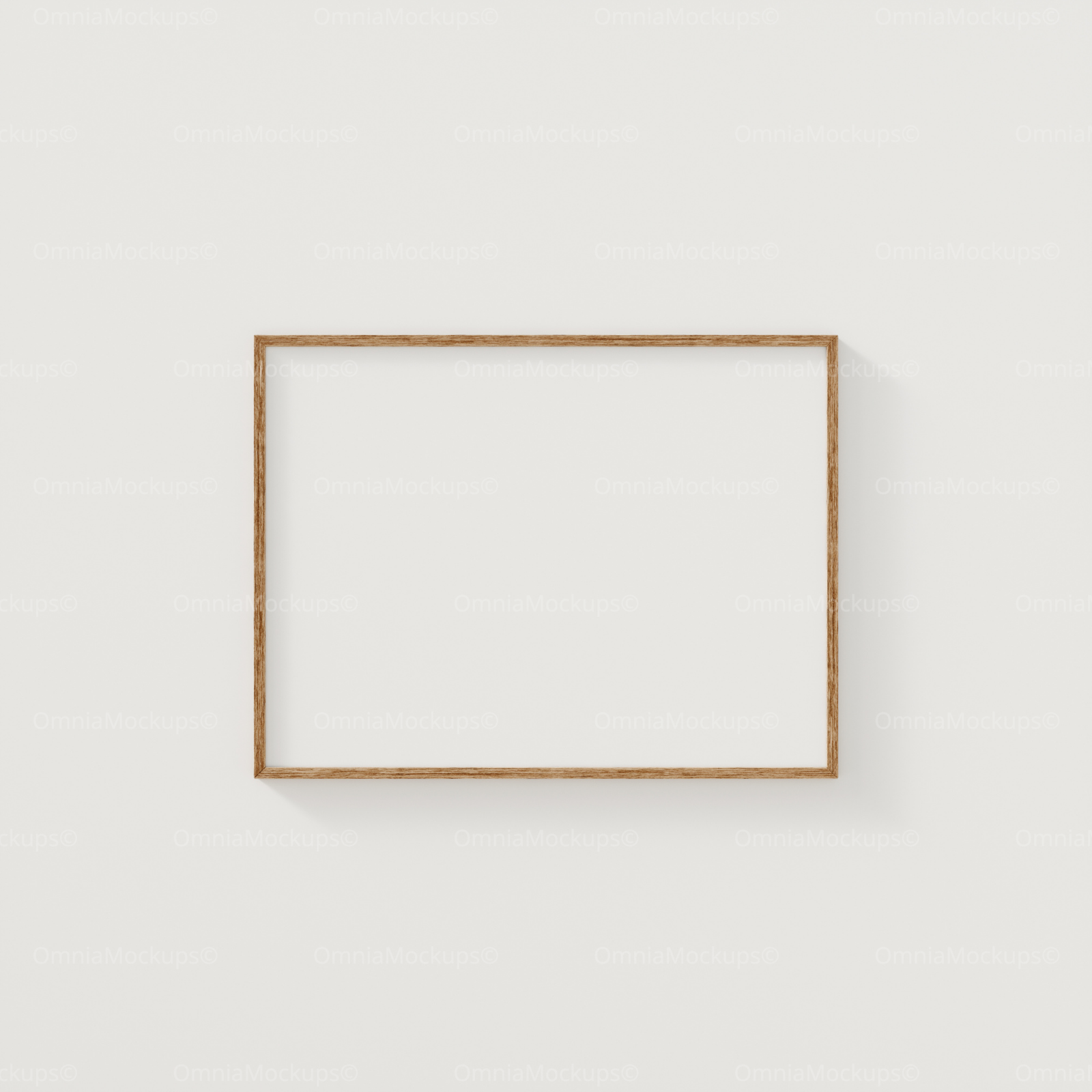 Horizontal 4x3 White Wall Frame Mockup