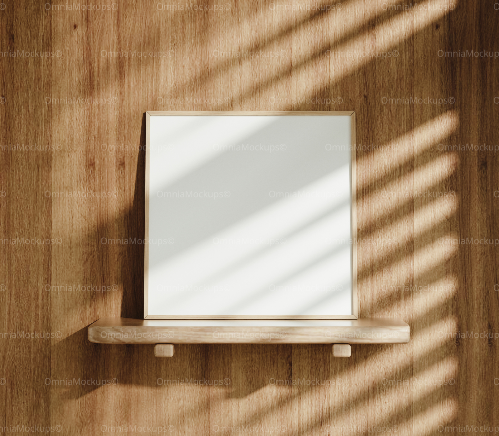 Square Frame Mockup With Sunlight