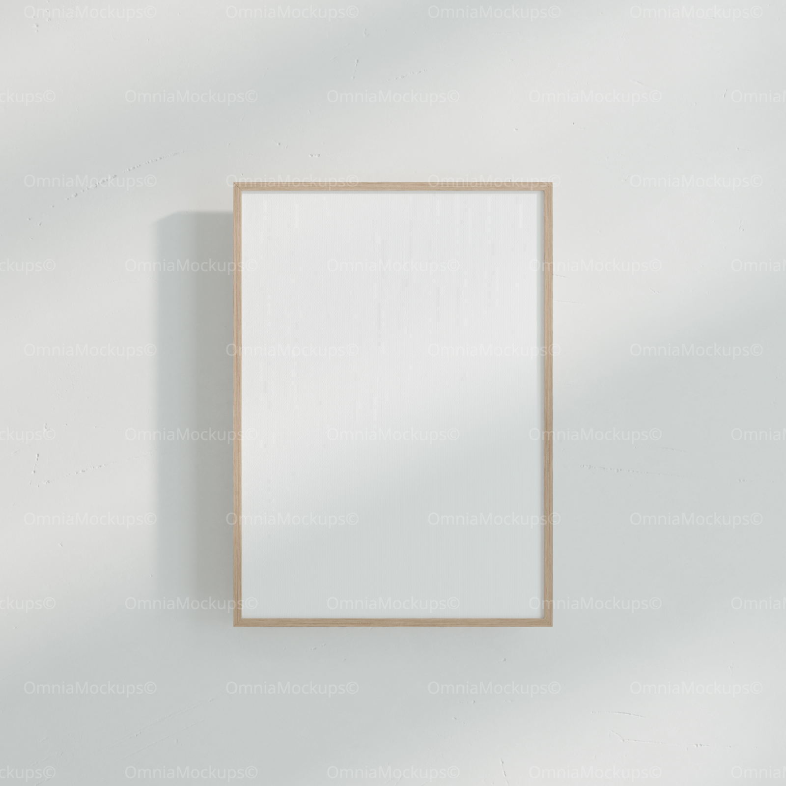 Vertical A Series White Wall Frame Mockup With Shadow