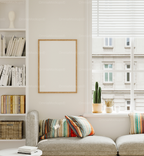 Vertical 5x7 Living Room Wall Frame Mockup