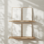 4 Vertical A Series Frames Mockup With Sunlight