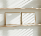 2 Horizontal 4x3 Frames Mockup With Sunlight