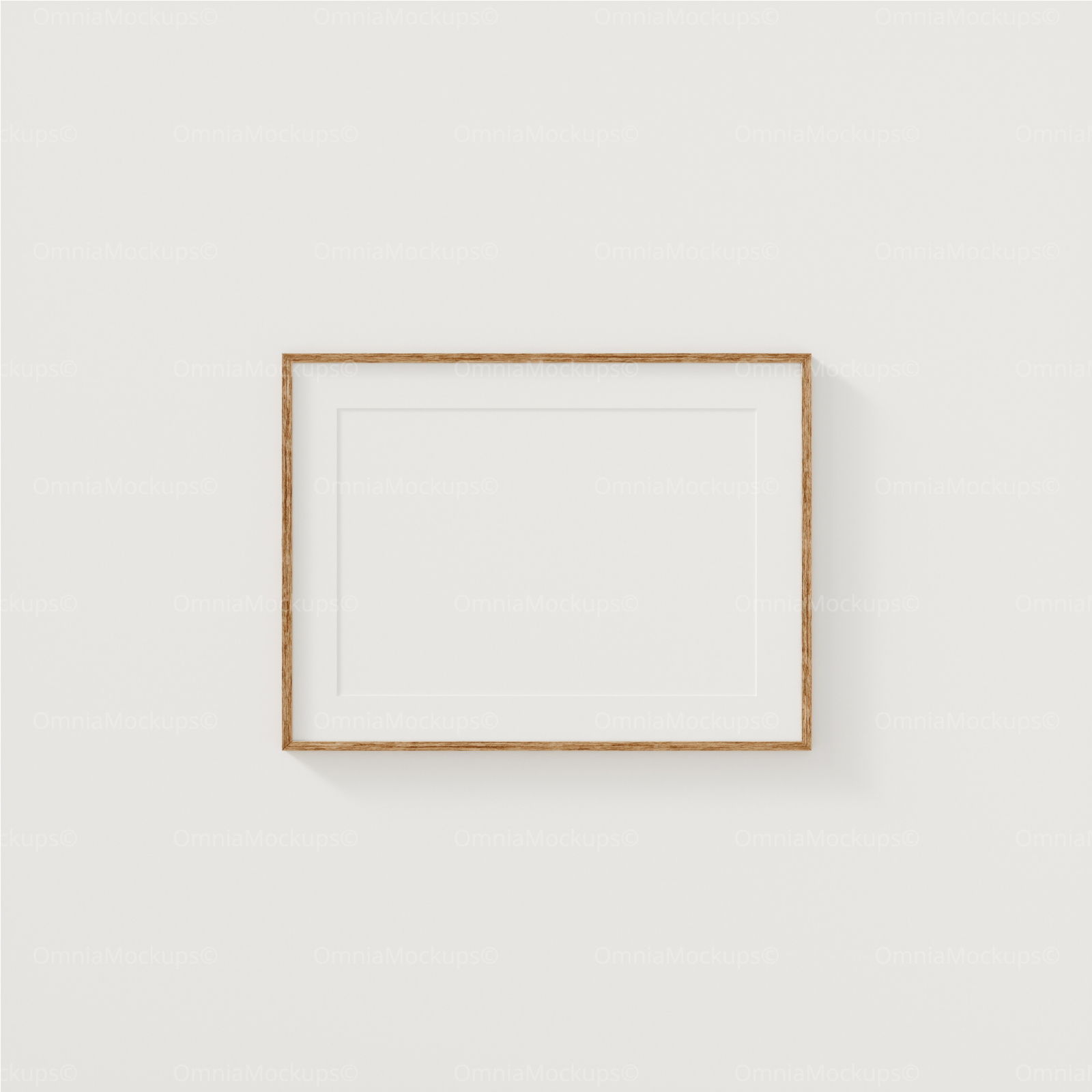 Horizontal White Wall Frame Mockup