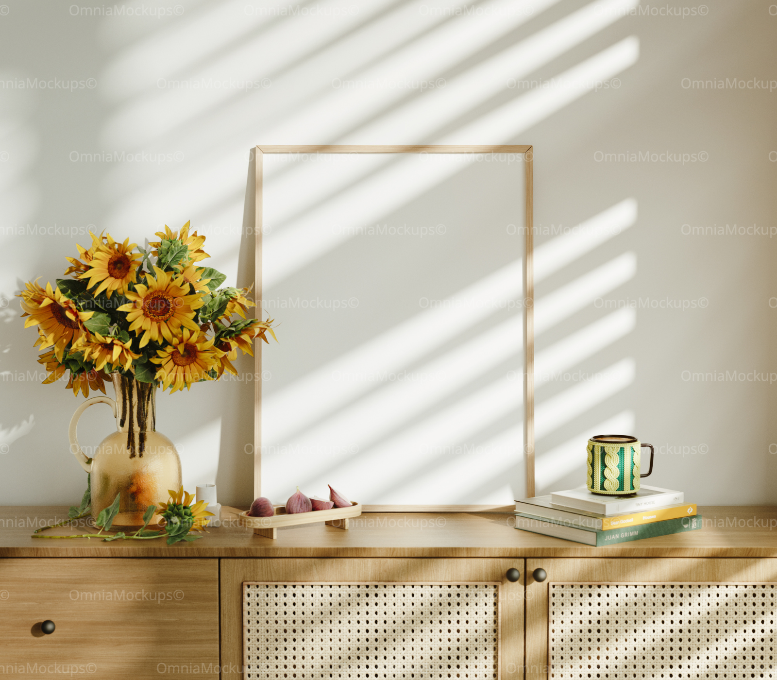 Vertical 3x4 Frame Mockup With Sunlight