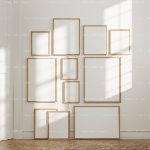 11 Frames Mockup With Sunlight