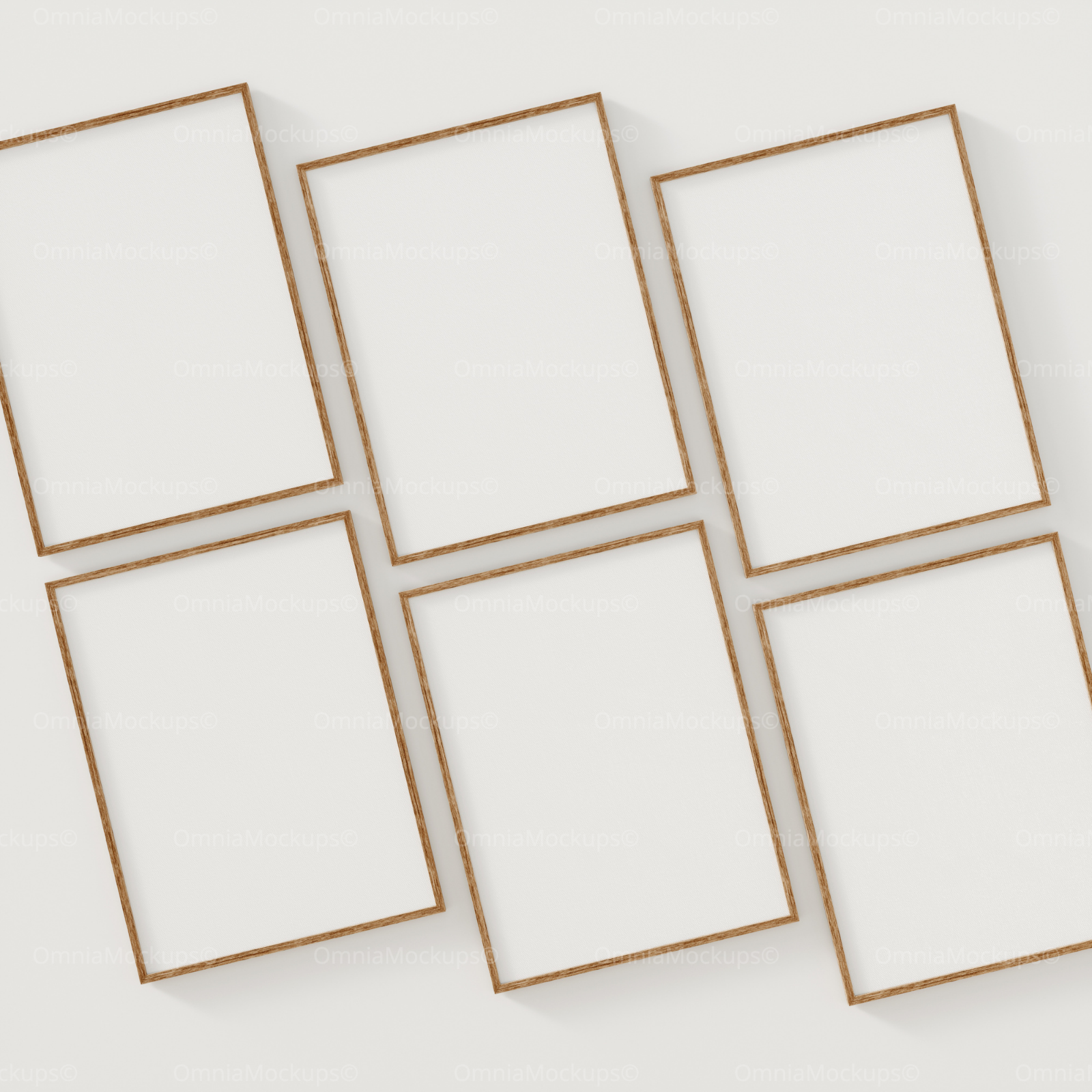 6 Vertical 3x4 Frames Mockup