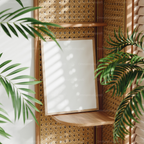 Vertical 3x4 Frame Mockup With Sunlight