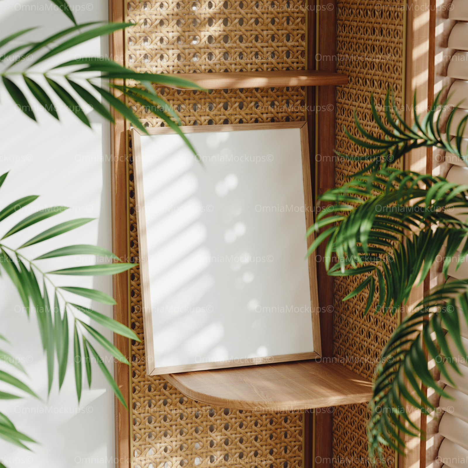 Vertical 3x4 Frame Mockup With Sunlight