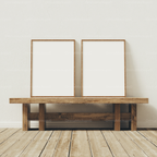 2 Vertical 3x4 Frames Mockup