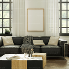 Vertical 3x4 Living Room Wall Frame Mockup