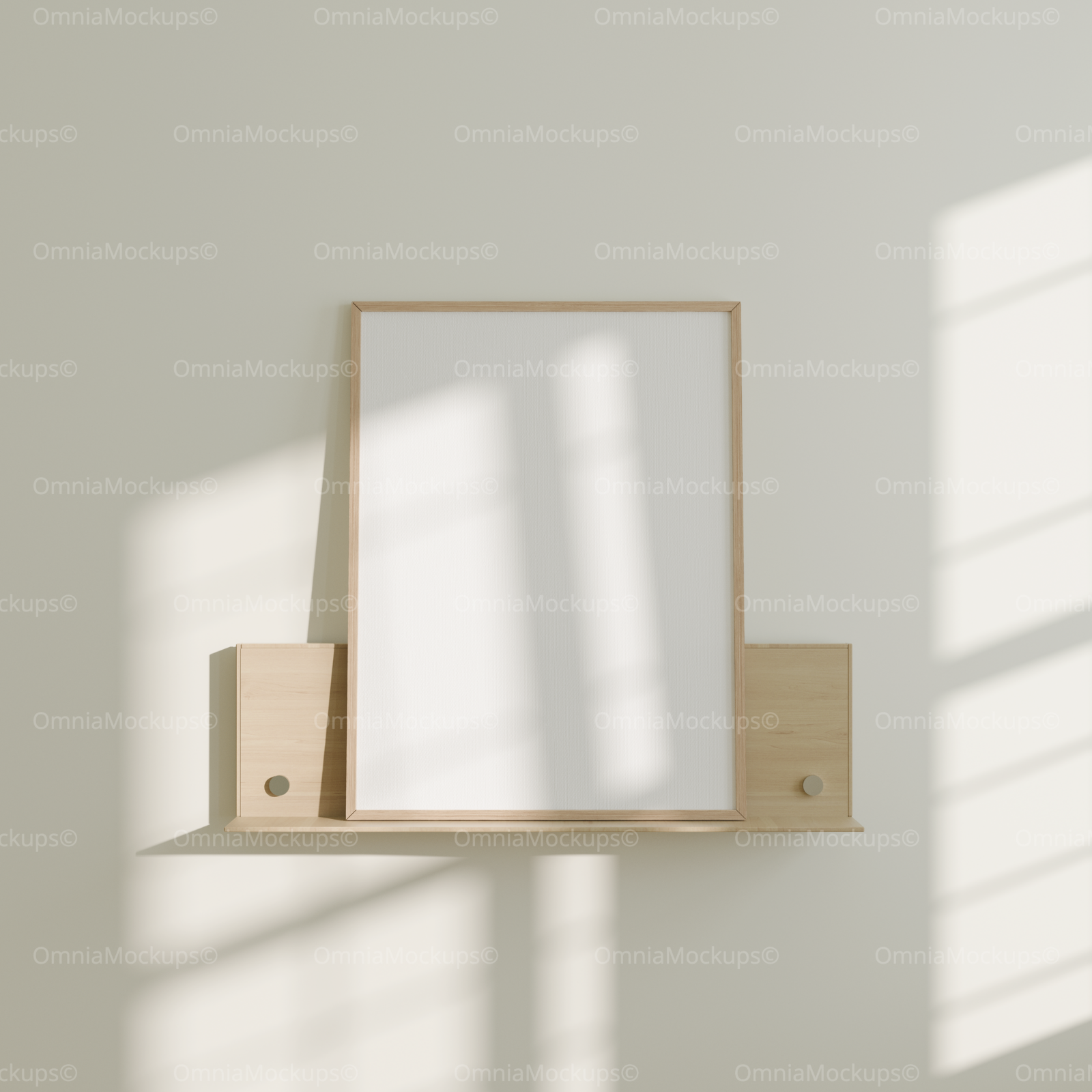 Vertical 3x4 Frame Mockup With Sunlight