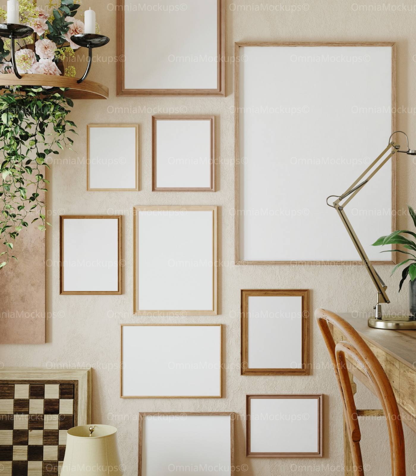 10 Wall Frames Mockup