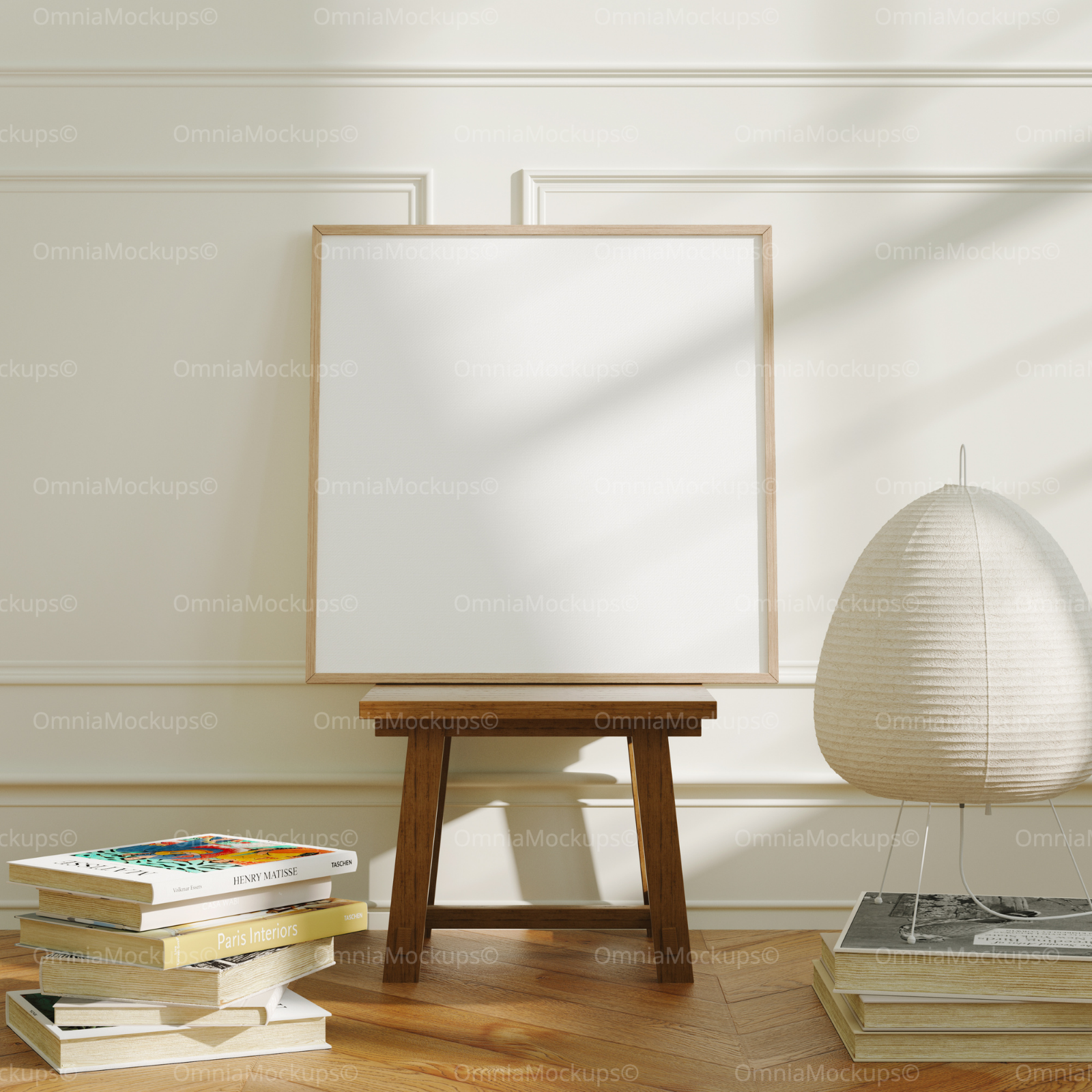 Square Frame Mockup With Sunlight