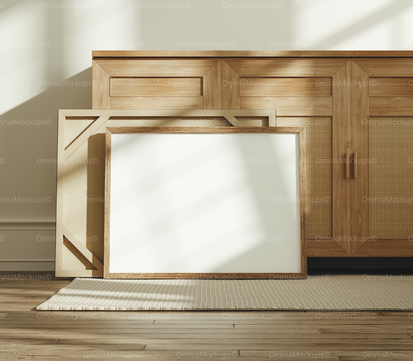 Horizontal 4x3 Frame Mockup With Sunlight