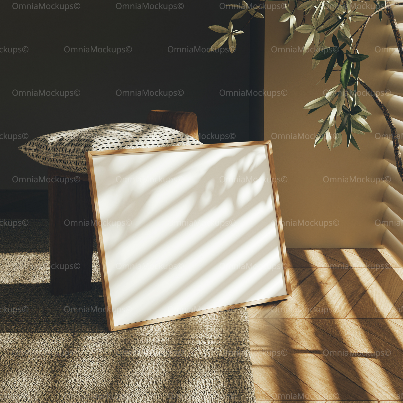 Horizontal 7x5 Frame Mockup With Sunlight