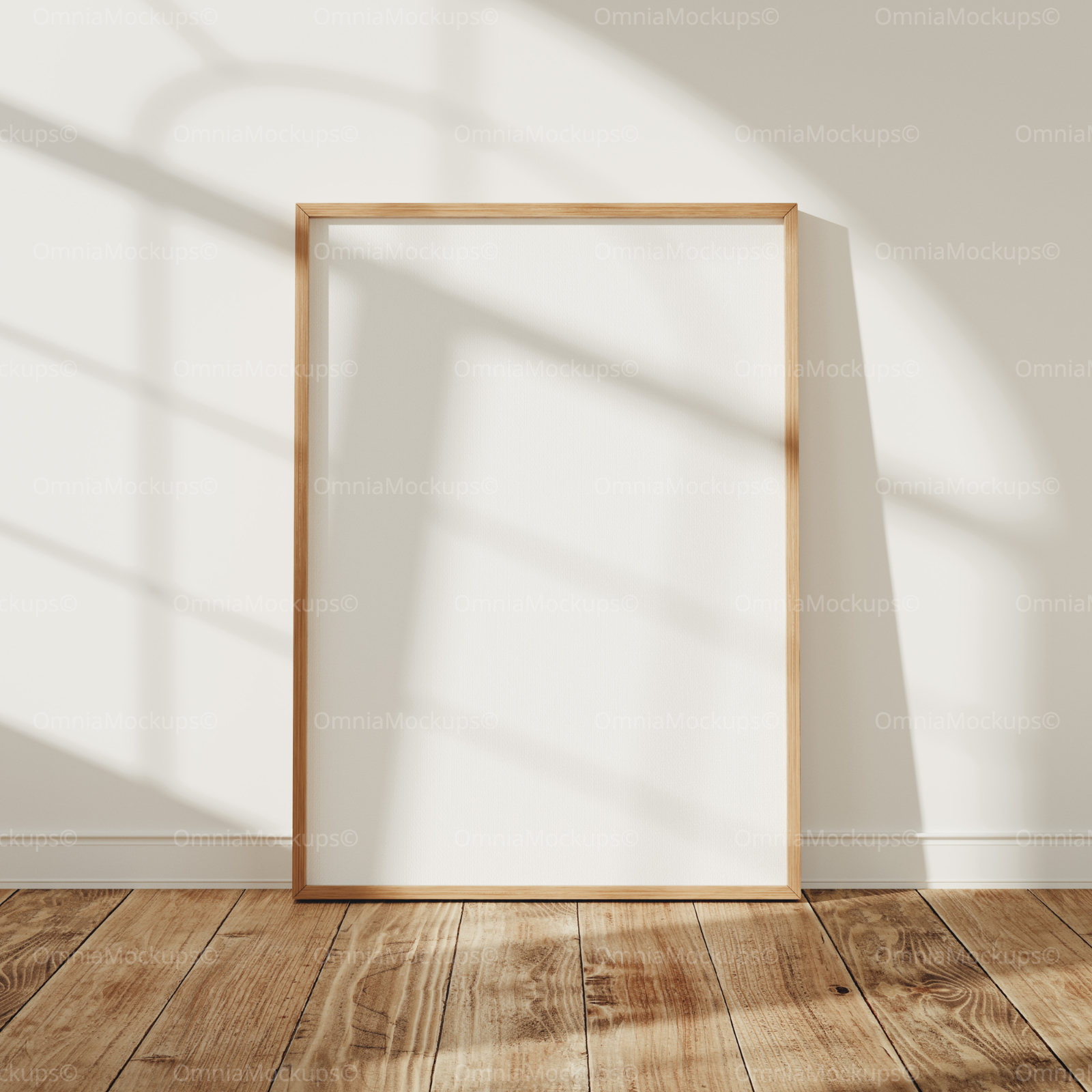 Vertical 3x4 Frame Mockup With Reflection