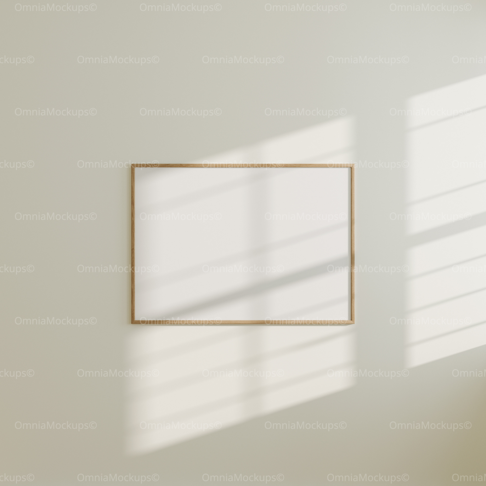 Horizontal 7x5 Wall Frame Mockup With Sunlight