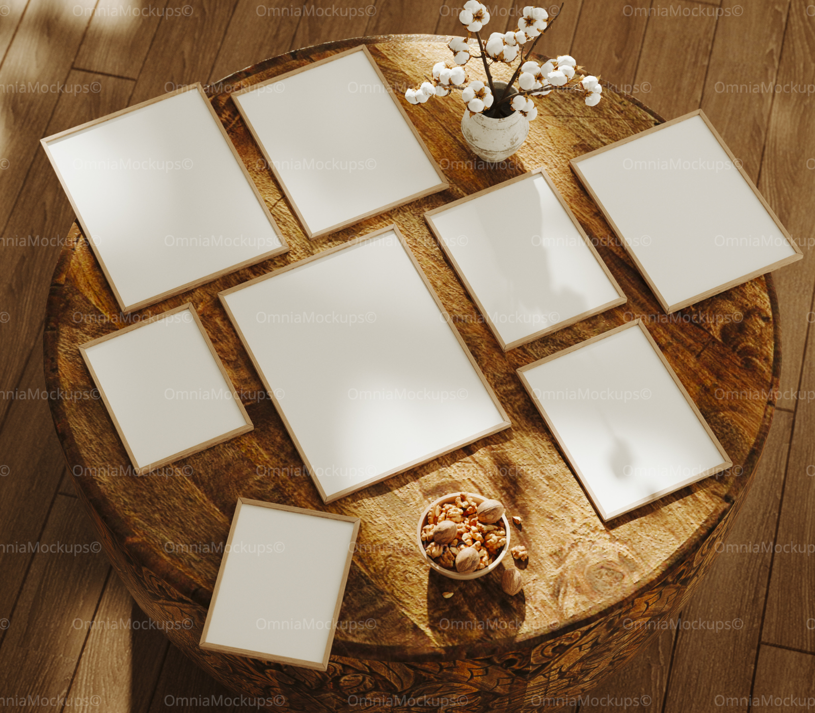 8 Vertical 3x4 Frames Mockup