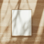 Vertical 3x4 Frame Mockup With Sunlight