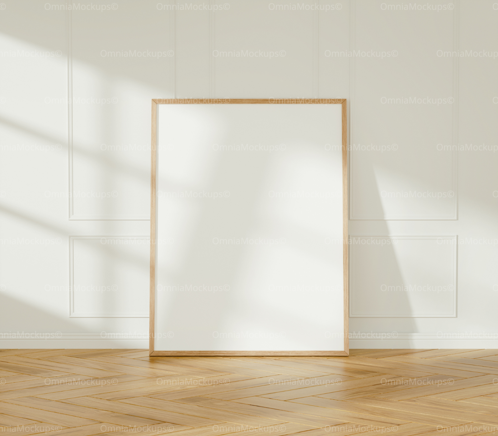 Vertical 3x4 Frame Mockup With Sunlight