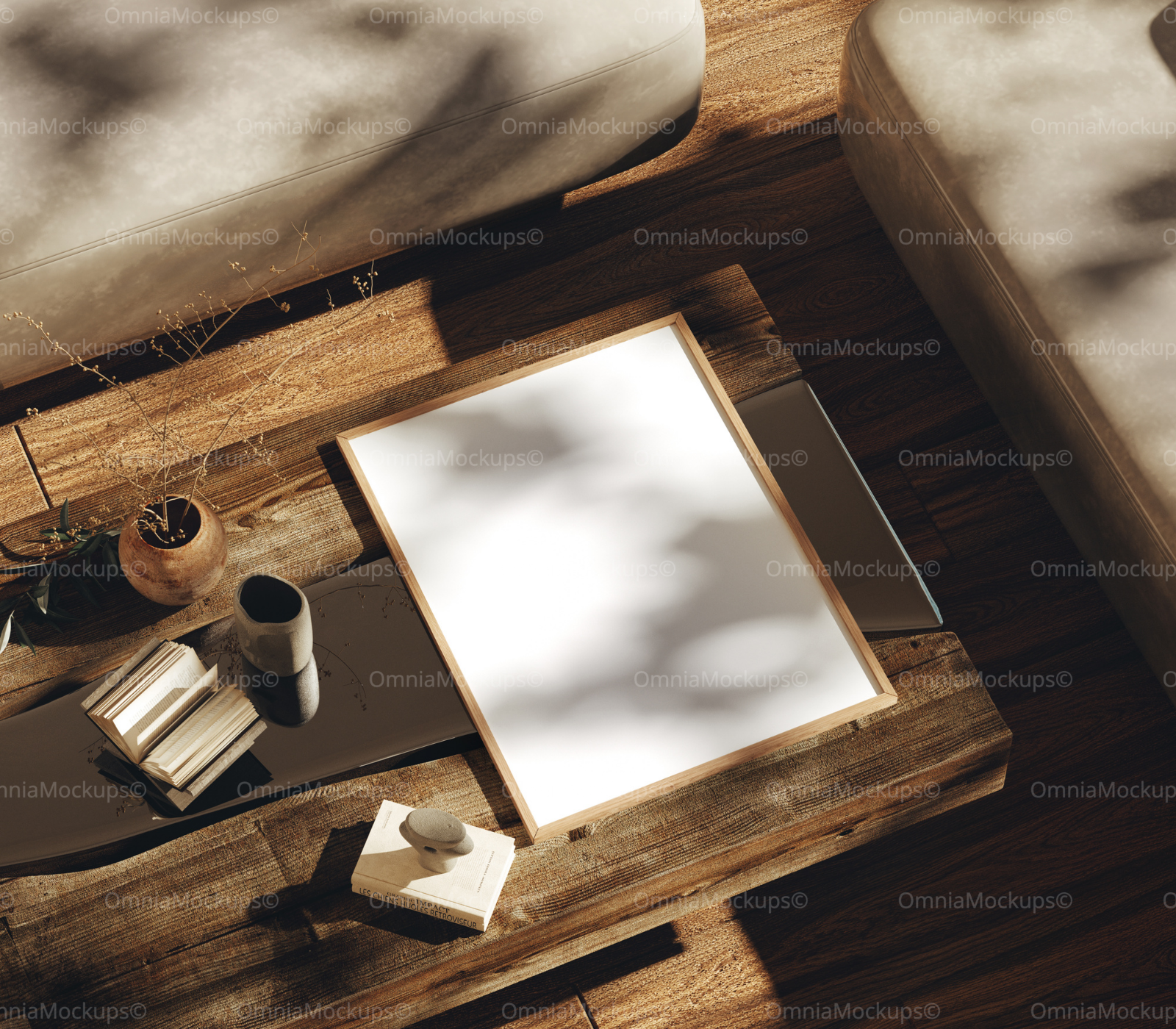 Vertical 3x4 Frame Mockup With Sunlight