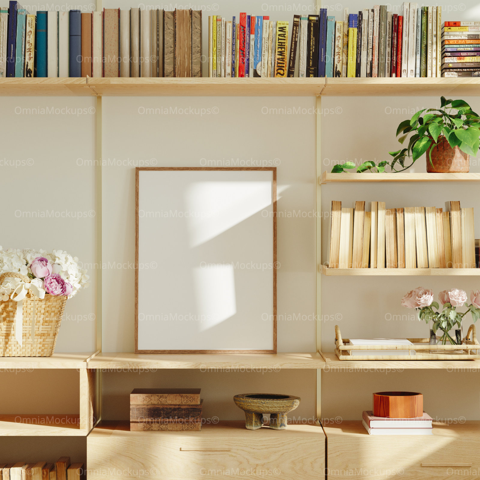 Vertical 3x4 Frame Mockup With Sunlight