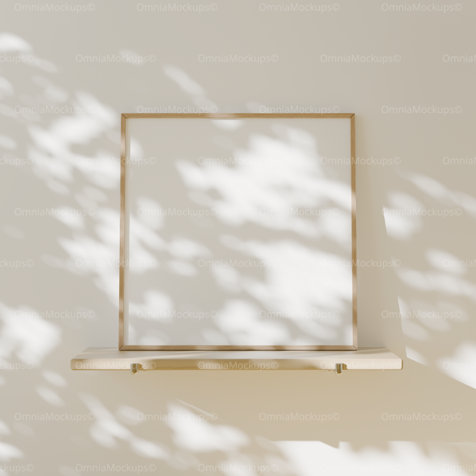 Square Frame Mockup With Sunlight