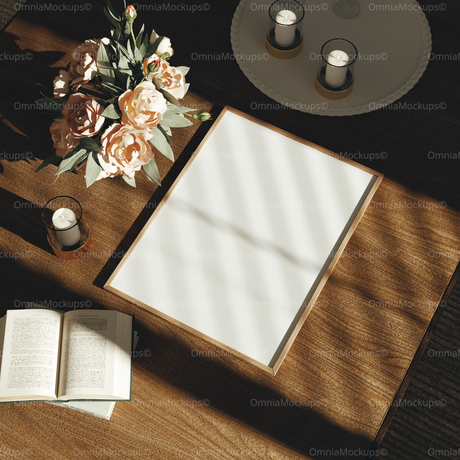 Vertical 5x7 Frame Mockup With Sunlight