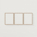3 White Wall Vertical 3x4 Frames Mockup With Sunlight