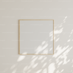 Square Wall Frame Mockup With Sunlight