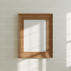 Vertical 5x7 Wall Frame Mockup With Sunlight