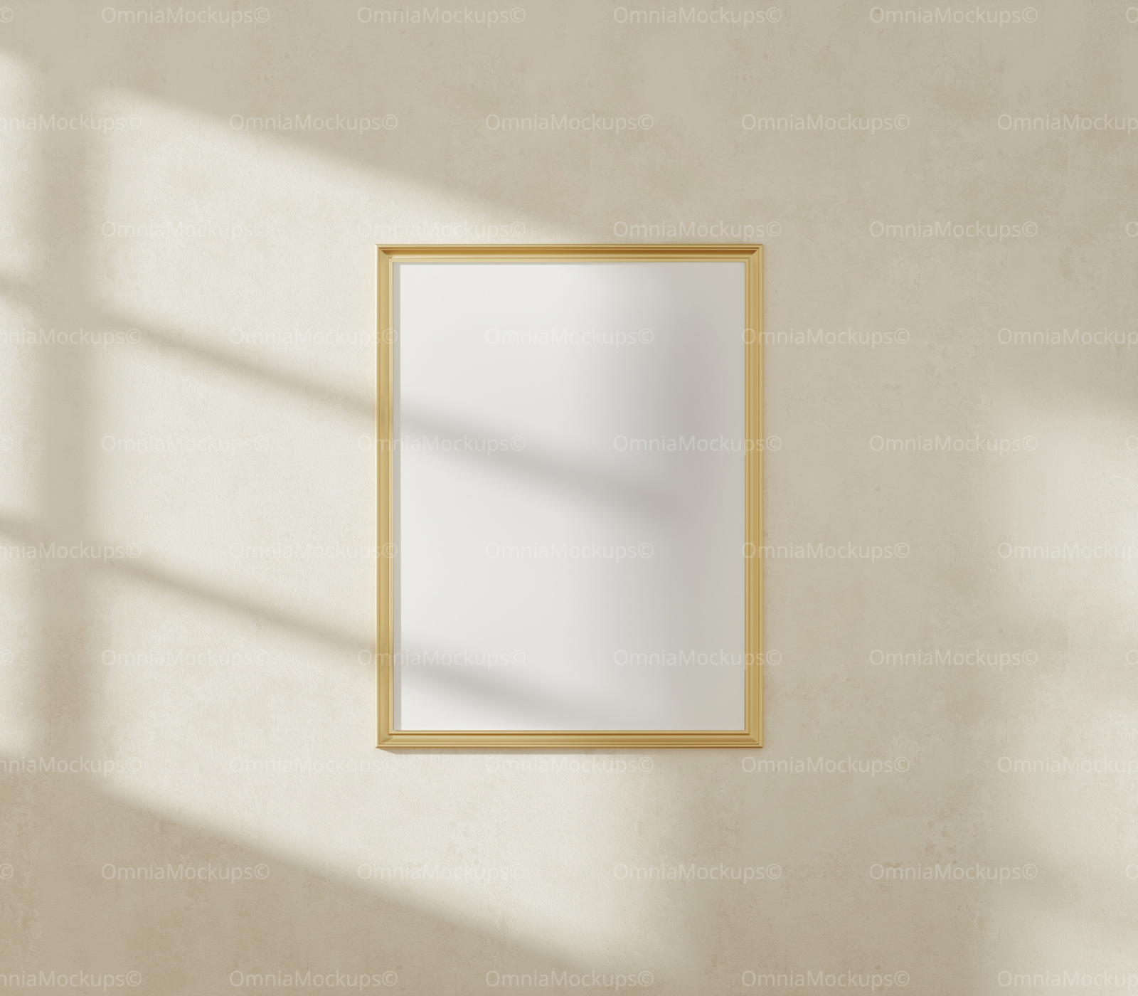 Vertical 3x4 Wall Frame Mockup With Sunlight