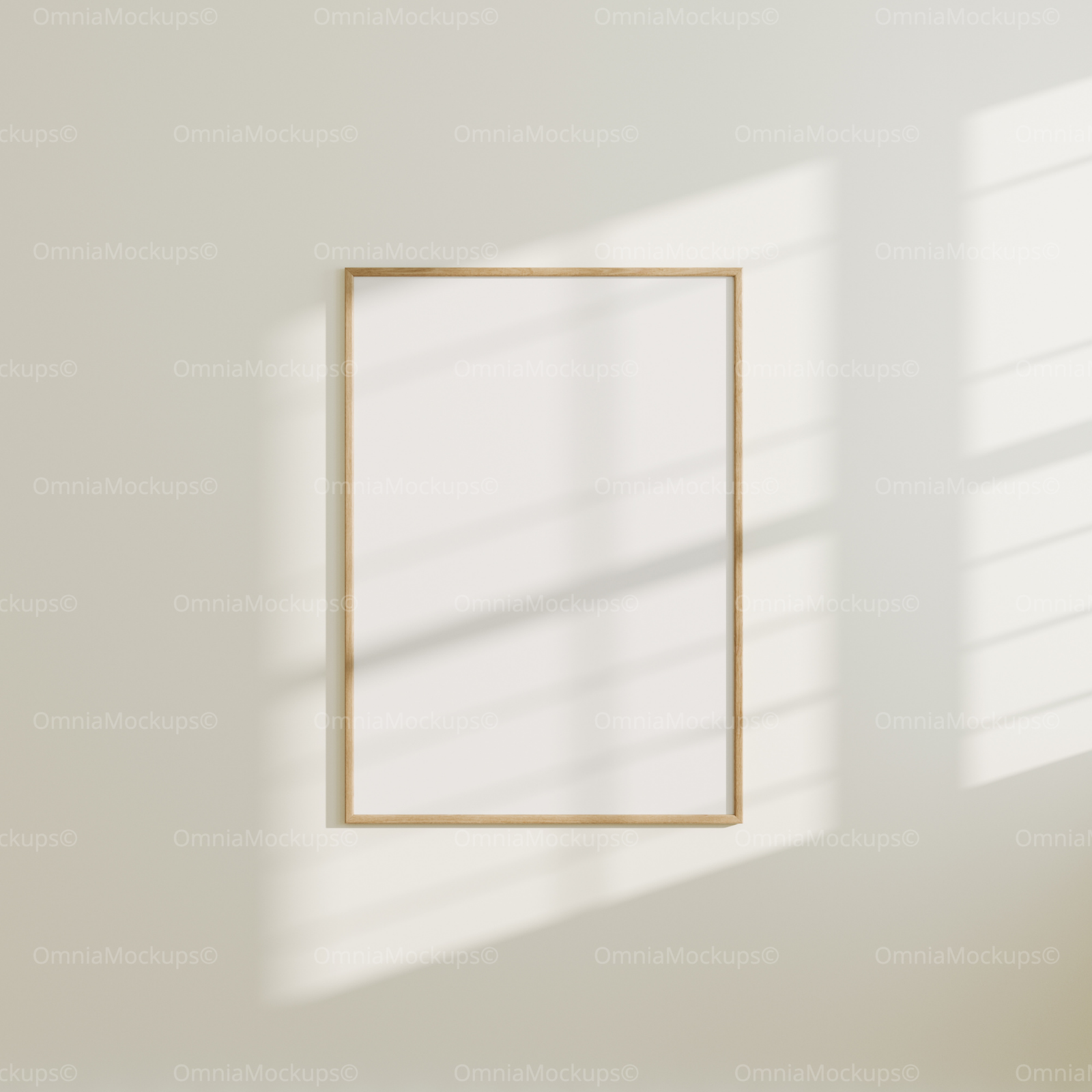 Vertical 5x7 Wall Frame Mockup With Sunlight