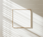 Square Wall Frame Mockup With Sunlight