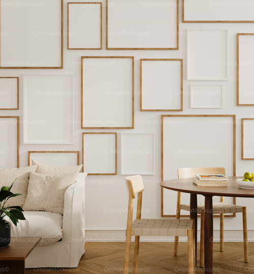 17 Living Room 7x5 Wall Frames Mockup