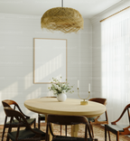 Vertical 3x4 Dining Table Wall Frame Mockup With Sunlight