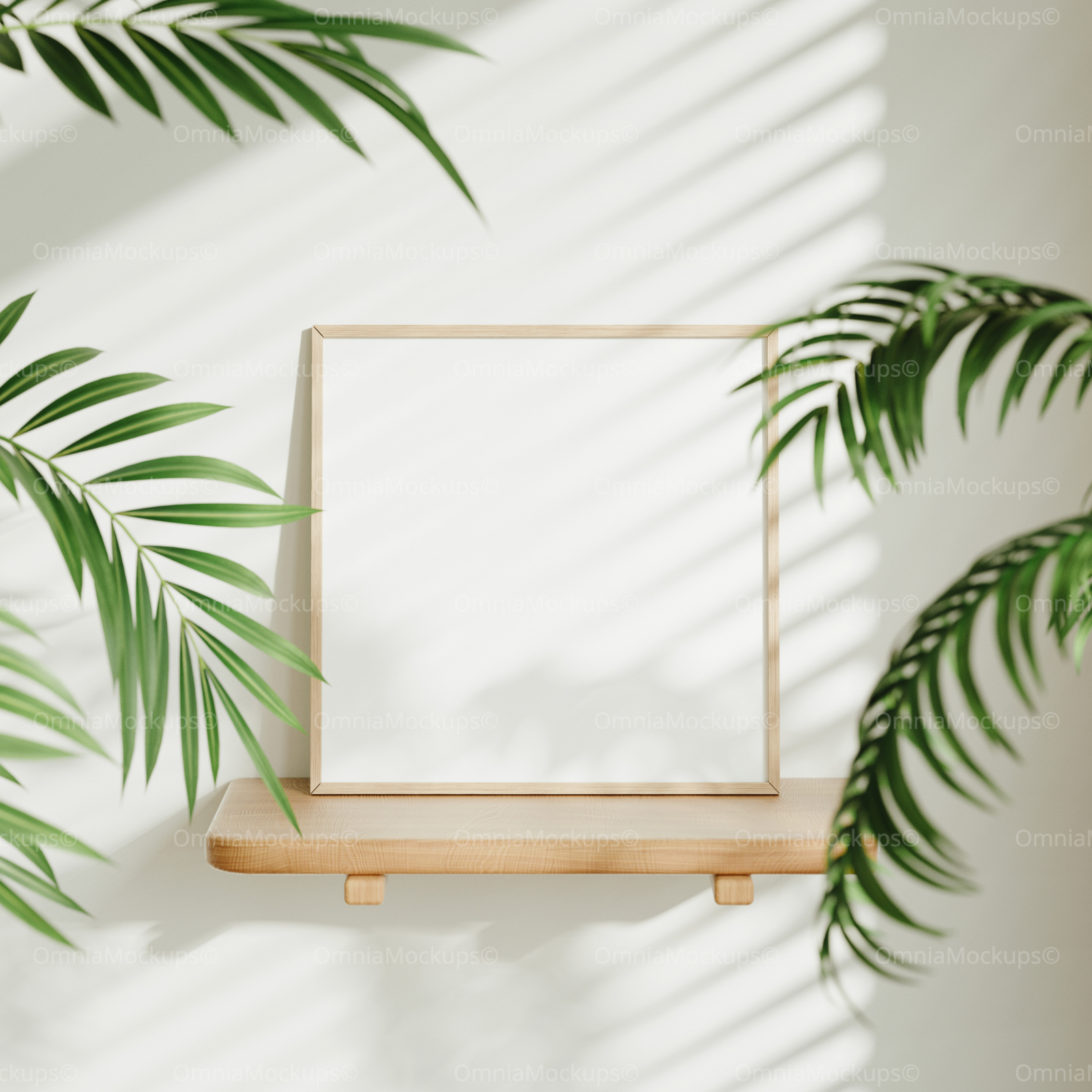 Square Frame Mockup With Sunlight