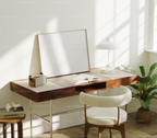 Horizontal 4x3 Desk Frame Mockup With Sunlight