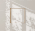 Square Wall Frame Mockup With Sunlight