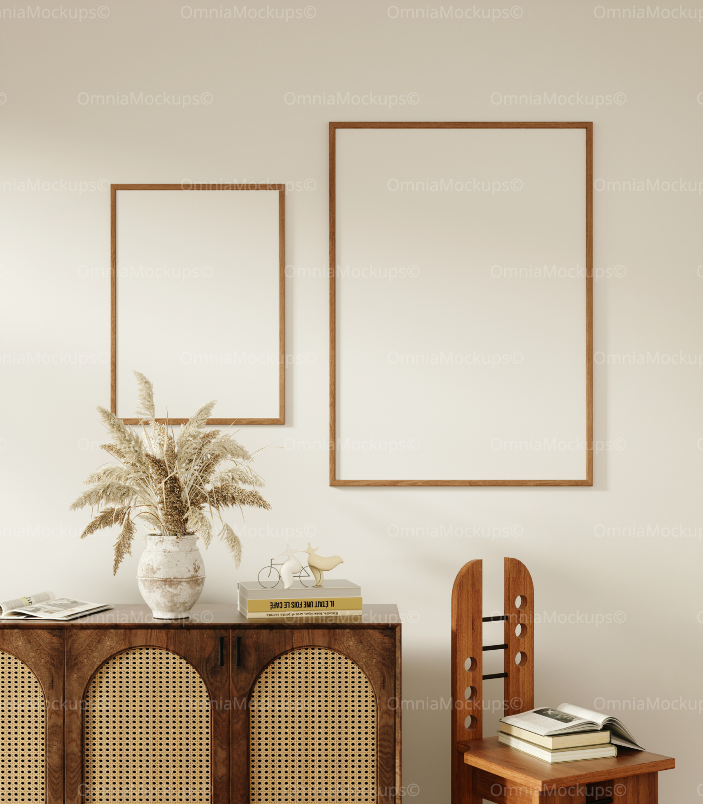 2 Vertical 5x7 Frames Mockup