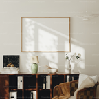Horizontal A Series Wall Frame Mockup With Sunlight