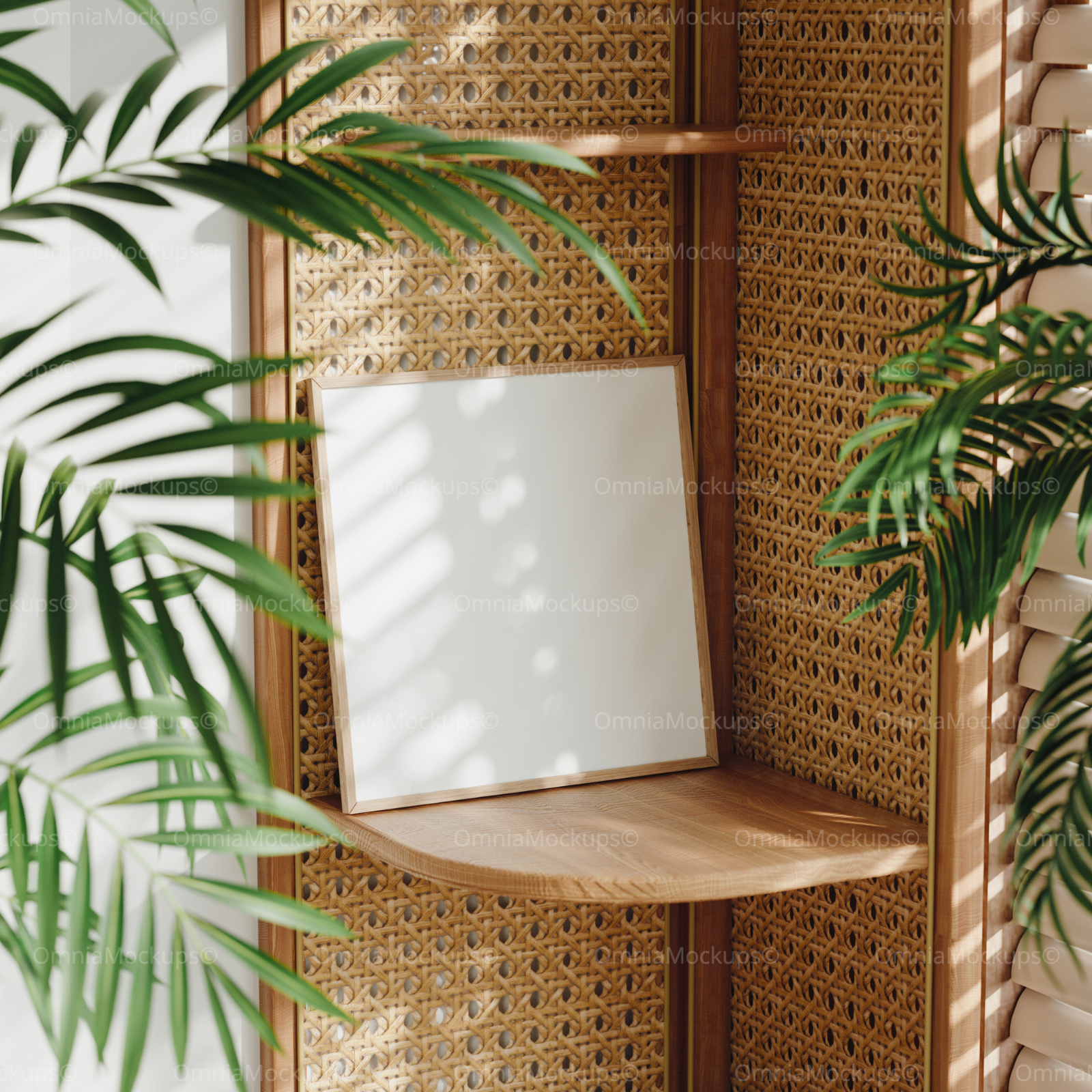 Square Frame Mockup With Sunlight