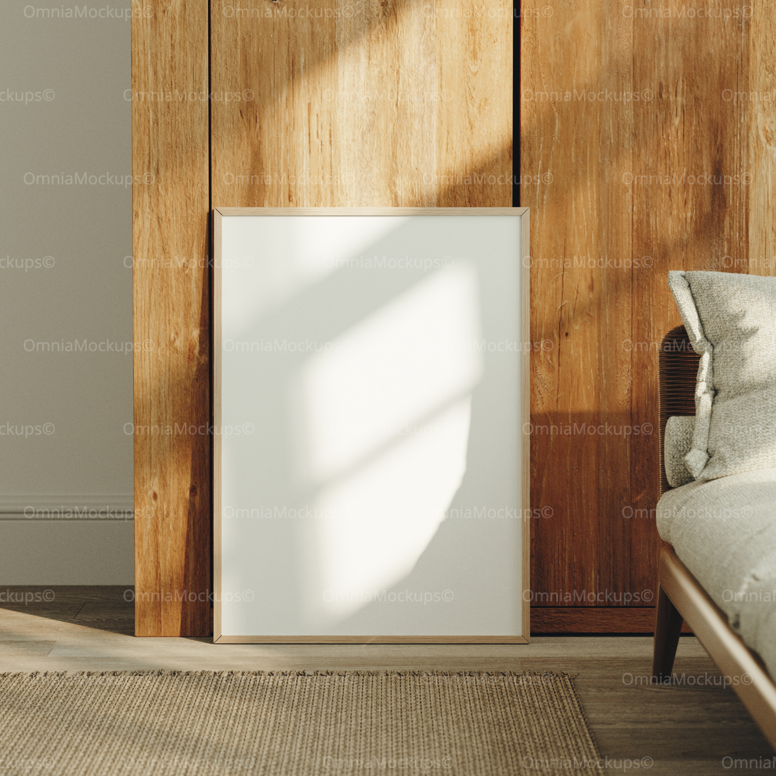 Vertical 3x4 Frame Mockup With Sunlight