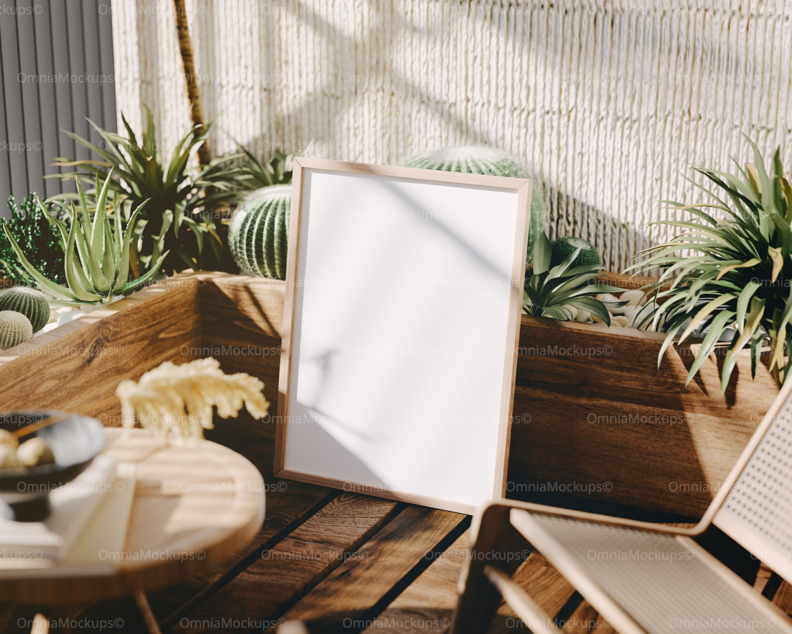 Vertical 3x4 Frame Mockup With Sunlight
