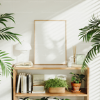 Vertical 5x7 Desk Frame Mockup With Sunlight