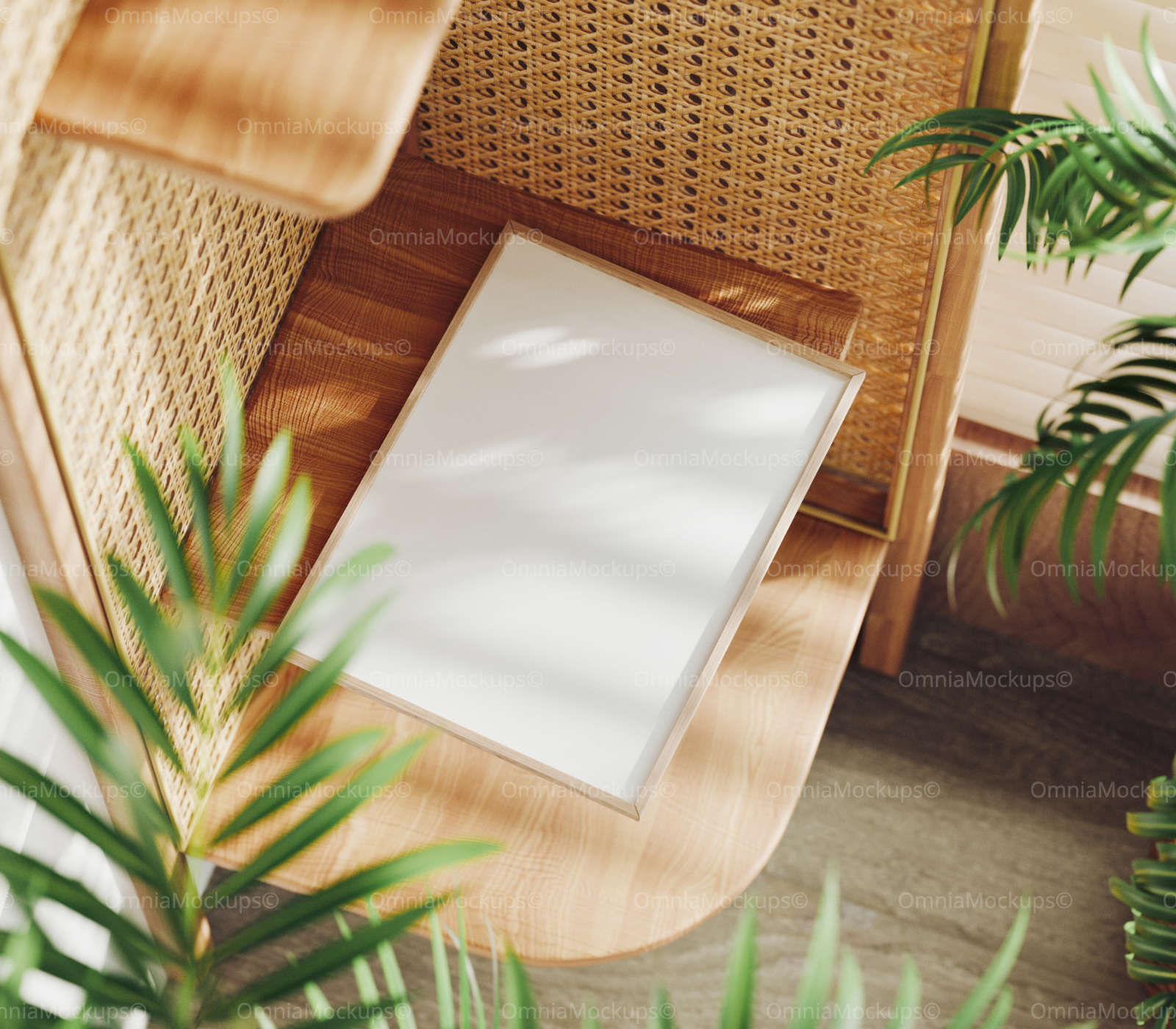 Vertical 3x4 Frame Mockup With Sunlight