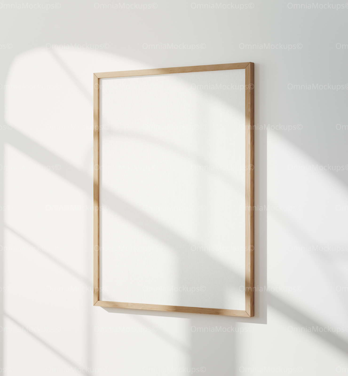Vertical 3x4 Wall Frame Mockup With Sunlight