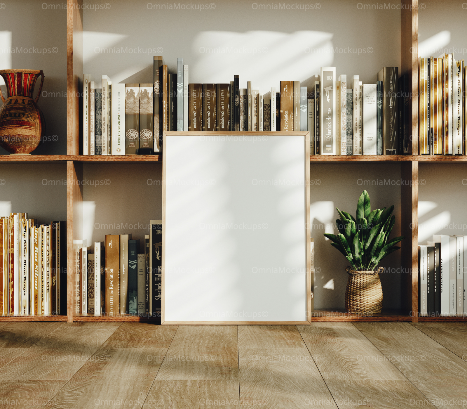 Vertical 3x4 Frame Mockup With Sunlight