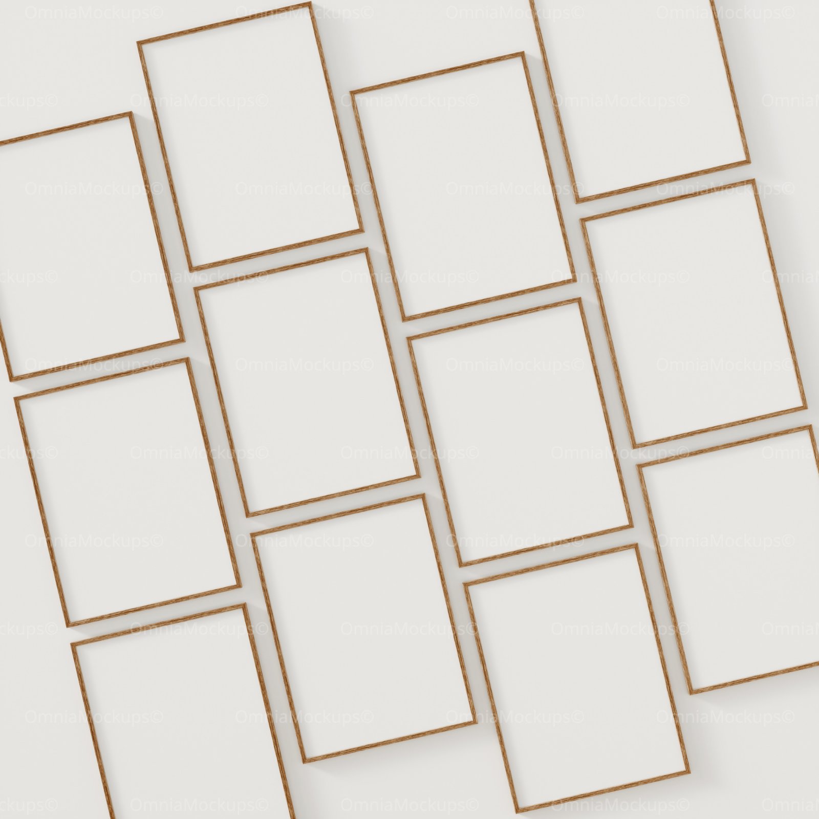 12 Vertical 3x4 Frames Mockup