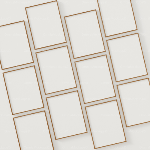 12 Vertical 3x4 Frames Mockup